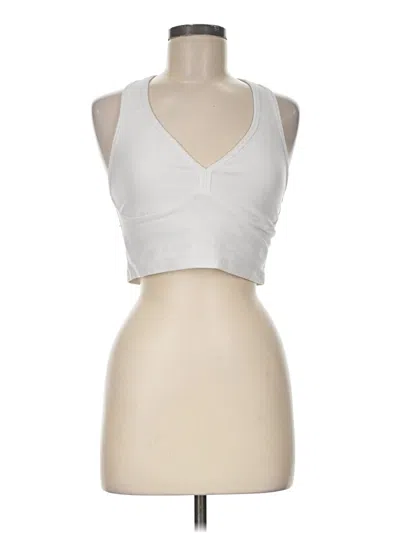 Pre-owned Beyond Yoga Tank Top Silver Halter Neckline Tops