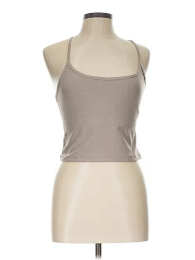 Pre-owned Beyond Yoga Tank Top Tan Halter Neckline Tops