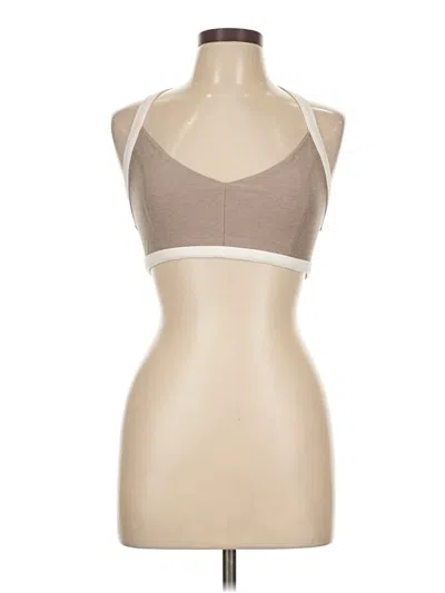 Pre-owned Beyond Yoga Tank Top Tan Halter Neckline Tops In Brown