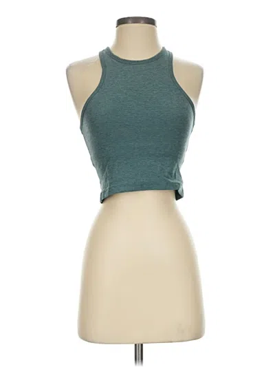 Pre-owned Beyond Yoga Tank Top Teal Halter Neckline Tops
