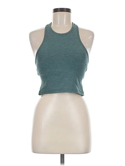 Pre-owned Beyond Yoga Tank Top Teal Halter Neckline Tops