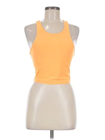 Pre-owned Beyond Yoga Tank Top Yellow Halter Neckline Tops