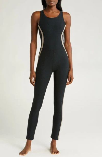 Beyond Yoga Top Line Space Dye Jumpsuit In Darkest Night Birch