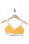Beyond Yoga Spacedye Top Line Sports Bra In Sunflower Heather/cl