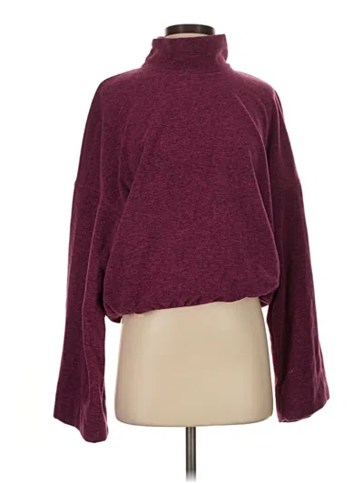 Pre-owned Beyond Yoga Turtleneck Sweater In Burgundy