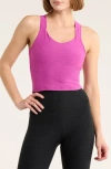 Beyond Yoga Twist Through Crop Tank In Pink