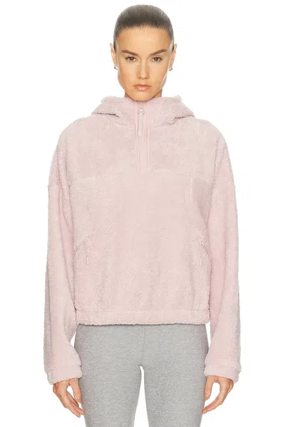 Beyond Yoga Unity Quarter Zip Up Hoodie In Pink