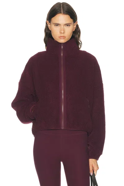 Beyond Yoga Unity Zip Jacket In Cabernet