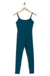 Beyond Yoga Uplevel Space Dye Midi Jumpsuit In Majestic Blue Heather