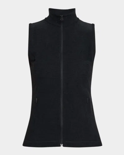 Beyond Yoga Venice Zip-front Vest In Black