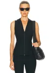 Beyond Yoga Venice Zip Front Vest In Black