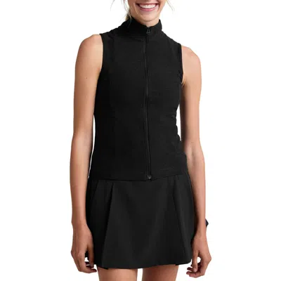 Beyond Yoga Venice Zip Vest In Black