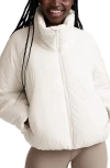 Beyond Yoga Warm Up Water Repellent Puffer Jacket In White