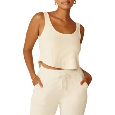 Beyond Yoga Well Traveled Crop Tank In Ivory