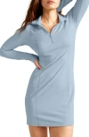 Beyond Yoga Heather Rib Westside Dress In Hazy Sky Heather In Hazy Sky Heather Rib