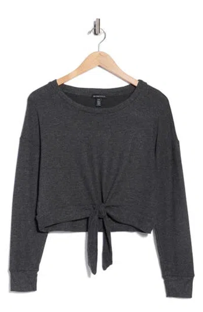 Beyond Yoga Why Knot Pullover In Gray