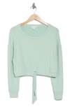 Beyond Yoga Why Knot Pullover In Seafoam Mist