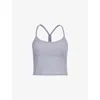 Beyond Yoga Spacedye Slim Racerback Cropped Tank In Cloud Gray Heather