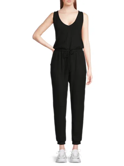 Beyond Yoga Women's Day Off Solid Drawstring Jumpsuit In Black