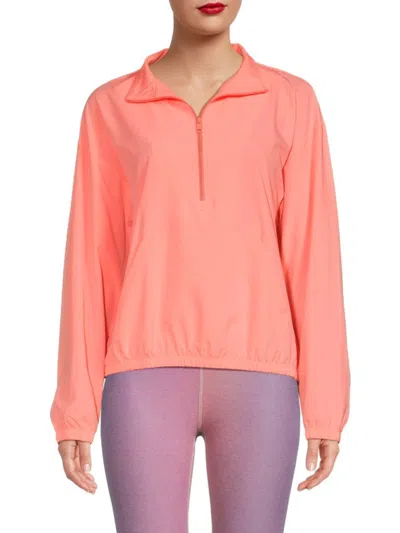 Beyond Yoga Women's Drop Shoulder Quarter Zip Pullover In Electric Pink