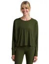 Beyond Yoga Featherweight Long Sleeve T-shirt In Green