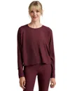 Beyond Yoga Featherweight Long Sleeve T-shirt In Brown