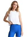 Beyond Yoga Featherweight Minimal Crop Tank In White