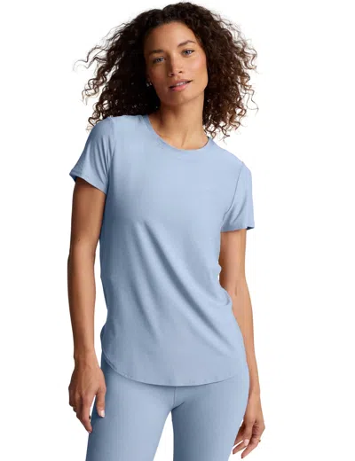 Beyond Yoga On The Down Low T-shirt In Blue