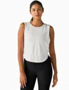 Beyond Yoga Featherweight Side Note Twist Tank In Cloud White