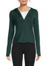 Beyond Yoga Women's Hooded Jacket In Midnight Green