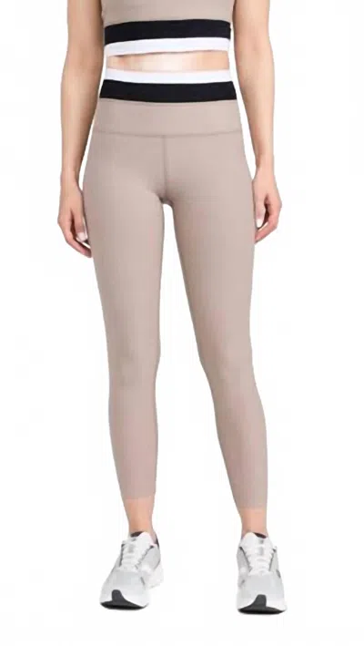 Beyond Yoga Women's Horizon Midi Legging In Tan With Band In Neutral