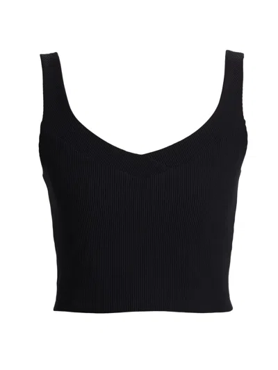 Beyond Yoga Women's Impulse Ribbed Crop Tank In Black