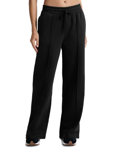 Beyond Yoga Women's Luxefleece Pintuck Wide Leg Pant In Black
