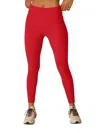 Beyond Yoga Spacedye Caught In The Midi Legging In Coral Glow Heather In Retro Red