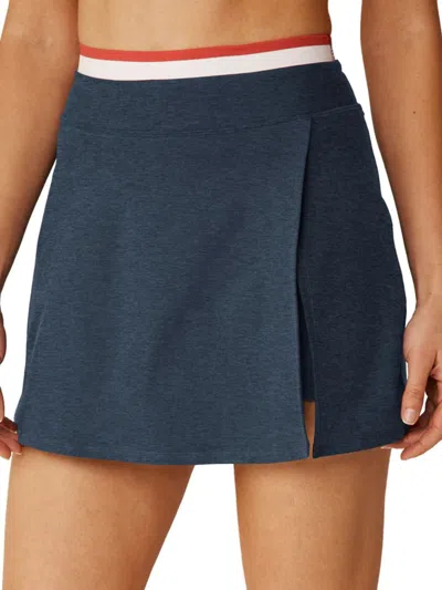 Beyond Yoga Women's Sea You There Space-dye Wrap Skort In Blue
