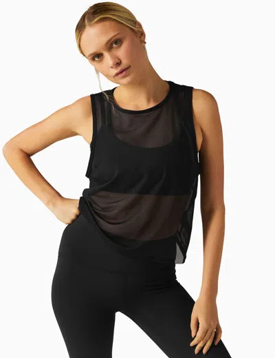 Beyond Yoga Women's Show Off Mesh Tank In Black