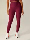 Beyond Yoga Women's Spacedye Caught In The Midi Hw Leggings In Bordeaux Heather In Multi