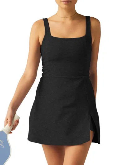 Beyond Yoga Spacedye Court Appeal Mini Dress In Black