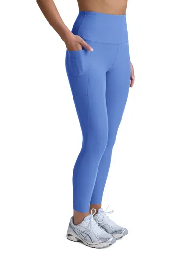 Beyond Yoga Women's Spacedye Out Of Pocket High Waisted Midi Legging In Blue