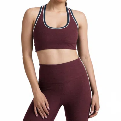 Beyond Yoga Women's Spacedye Ready Bra In Midnight Burgundy Heather In Red