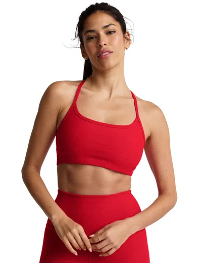 Beyond Yoga Women's Spacedye Slim Racerback Sports Bra In Red