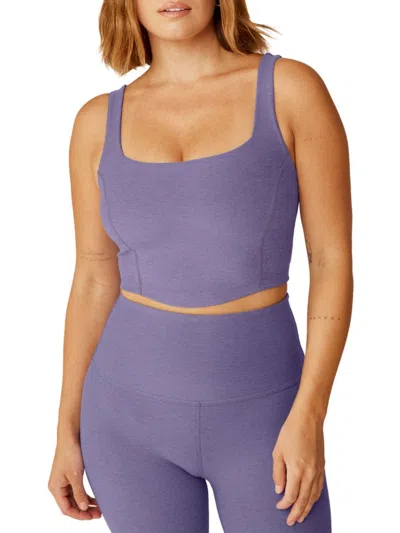 Beyond Yoga Women's Spade-dye Make Plans High Crop Tank In Purple