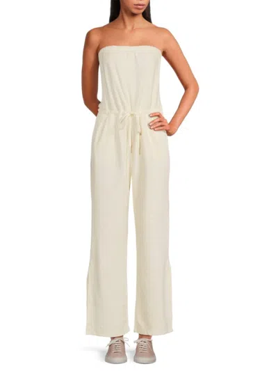 Beyond Yoga Women's Tropez Bandeau Jumpsuit In Pristine Cream