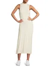 Beyond Yoga Women's Well Traveled Rib-knit Mockneck Midi Dress In Ivory