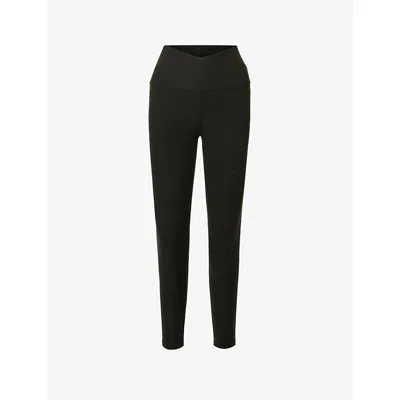 Beyond Yoga Womens Darkest Night Spacedye Slim-leg Stretch-woven Leggings