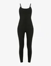 Beyond Yoga Womens Darkest Night Spacedye Tapered-leg Stretch-woven Jumpsuit Xl