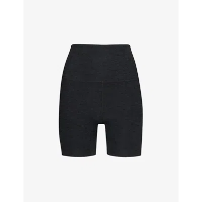 Beyond Yoga Spacedye In The Mix High-waist Biker Shorts In Darkest Night