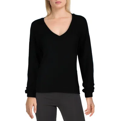 Beyond Yoga Womens Yoga V-neck Pullover Top In Black
