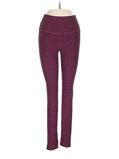 Pre-owned Beyond Yoga Yoga Pants In Burgundy