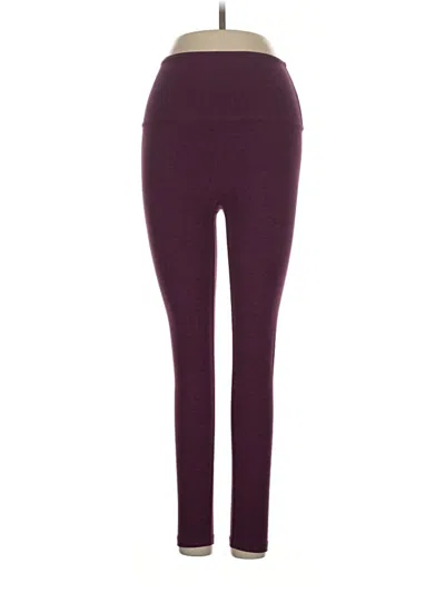 Pre-owned Beyond Yoga Yoga Pants In Burgundy